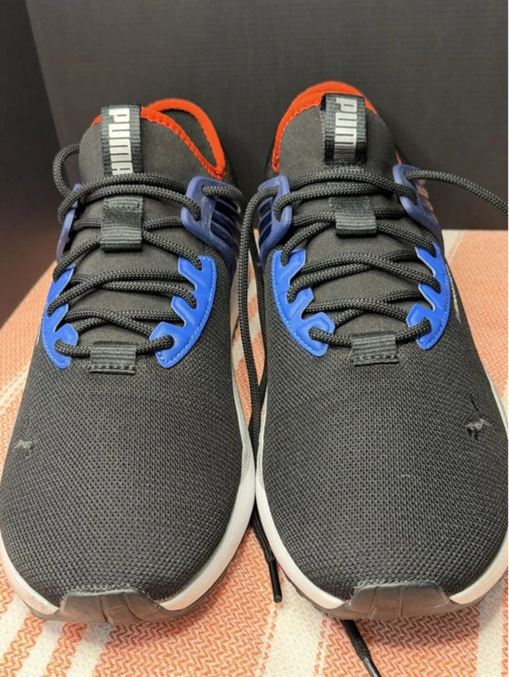 #850 Puma BMW M Motorsport Black Blue Orange Sneakers - Men's Size 12
